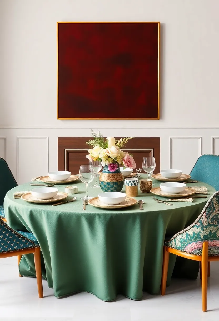 Eclectic Mix and Match: Embrace creativity by using an array of different patterns, textures, and colors in your dining ware for a playful yet chic, personalized table setting