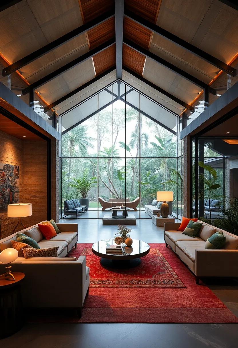 Glass ⁤Corridors Connecting Multiple Living Pods Amidst Tropical Rainforest ​Setting for ⁣Privacy and Flow