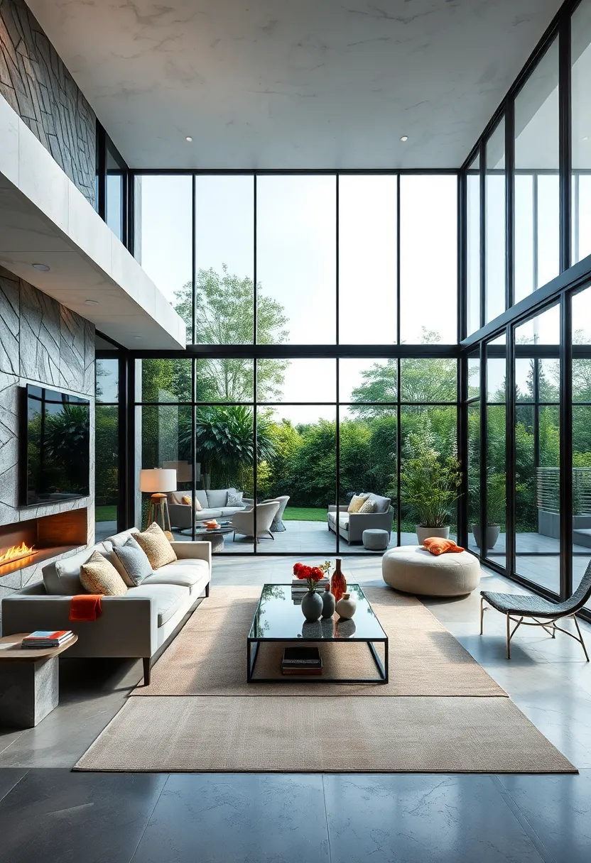 Monochrome Glass Interiors Creating Stark but Elegant Contrast Focusing on Form ‌and Function