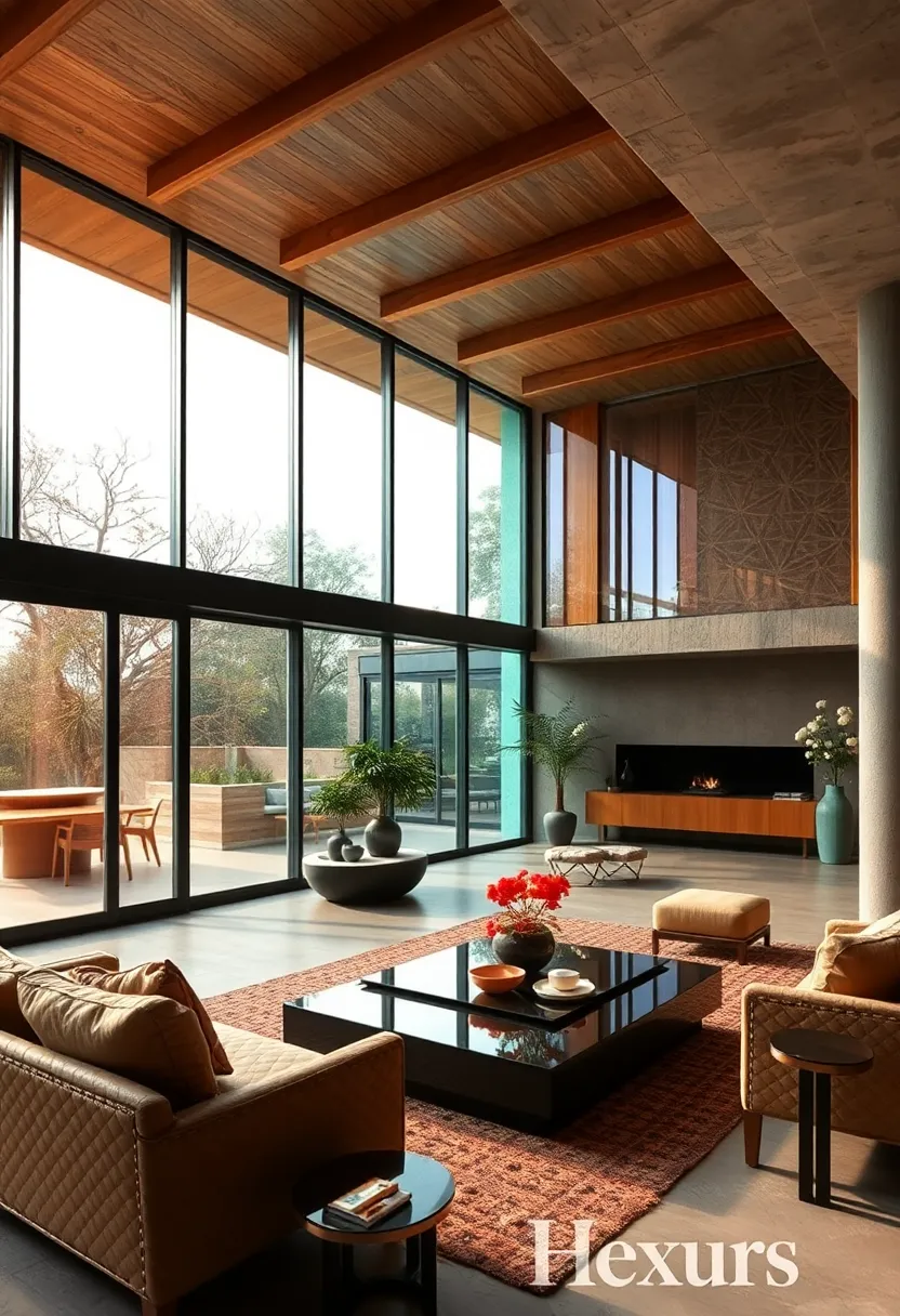 Rare⁢ Use of Color-Tinted Glass Creating Mood and Depth in transparent Architectural⁣ Spaces