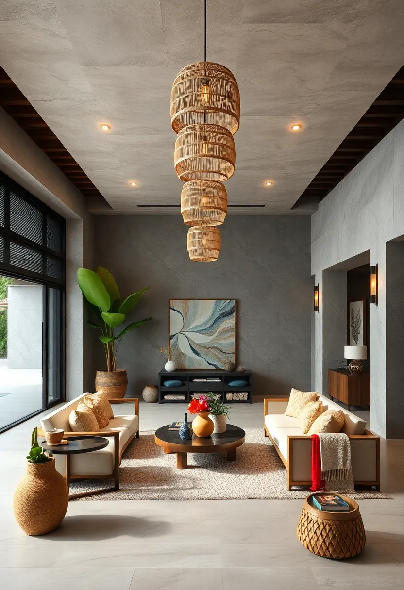 Utilize pendant lighting crafted ⁤from natural ​fibers like rattan or bamboo ​to enhance warmth‍ and texture