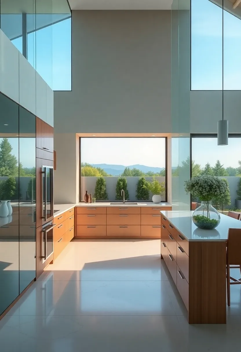 Framing the View: Outdoor Connectivity Through Glass Cabinetry