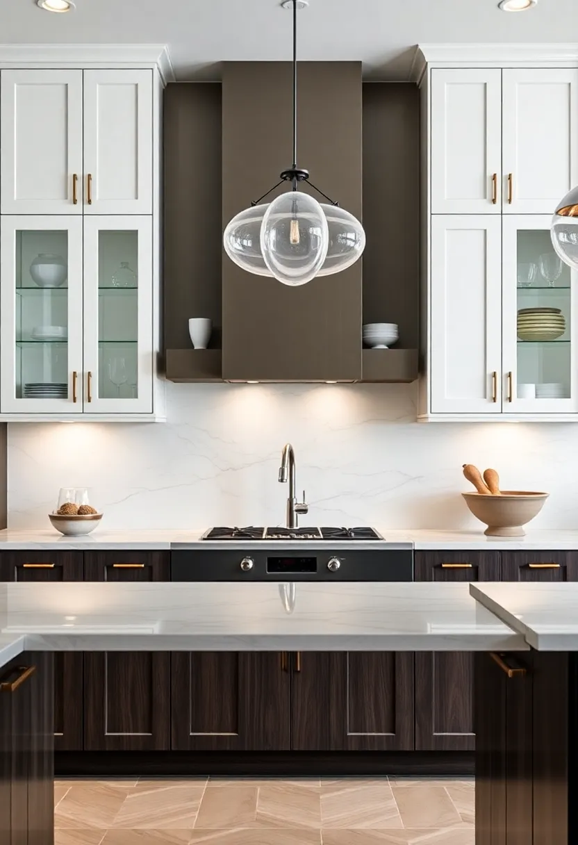 Showcasing Culinary Artistry: Glass Cabinets as a Centerpiece