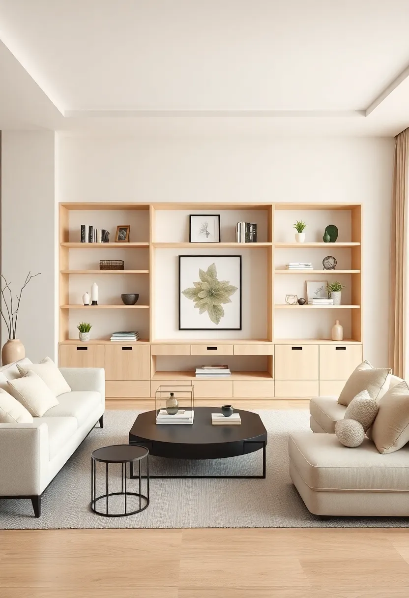 Minimalist Shelving: Choose open shelving in light wood or white finishes to display curated decor‌ while keeping the space ‌feeling open