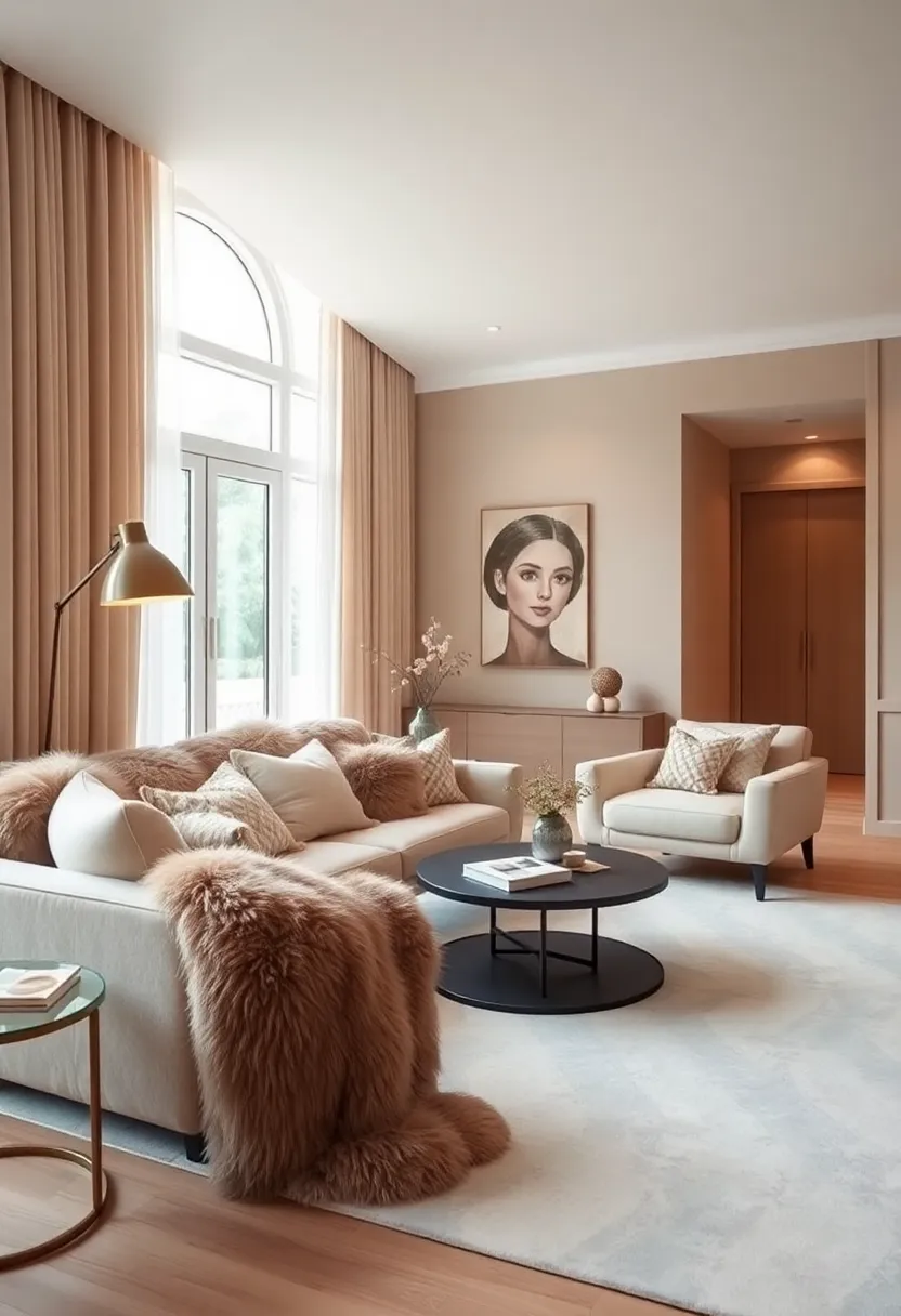 Cozy Faux Fur Throw: Drape a faux fur throw ⁤over your⁤ seating ⁤for a touch of luxury that invites relaxation and adds tactile interest