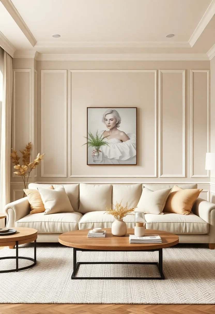 Soft Wall Textures: Incorporate wall textures like shiplap or beadboard painted in soft beige to add depth ‌and warmth to your living room