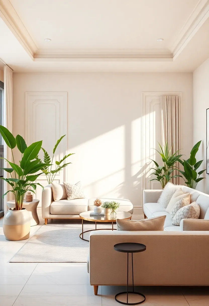 Natural Greenery: Incorporate lush⁤ plants or botanical arrangements to introduce fresh, vibrant color that complements the beige and cream palette