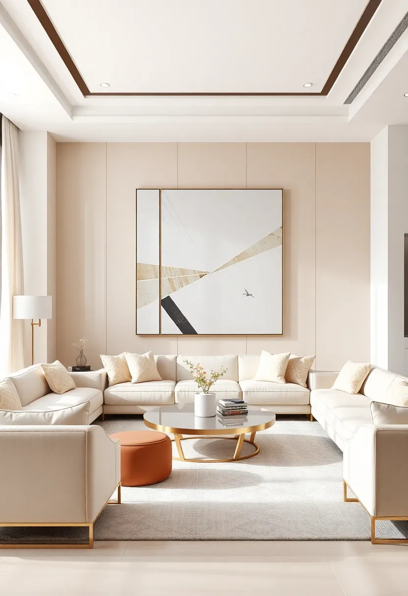 Statement wall⁤ Art: Select abstract or ‌minimalist art pieces in beige ⁢and cream tones that add personality and focal ‌interest ⁢to your walls