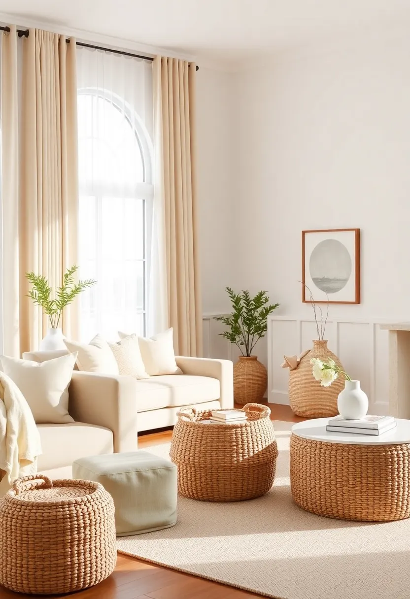 Woven Storage Baskets: Stylish woven baskets⁤ can help you organize while adding texture and a natural element to your decor