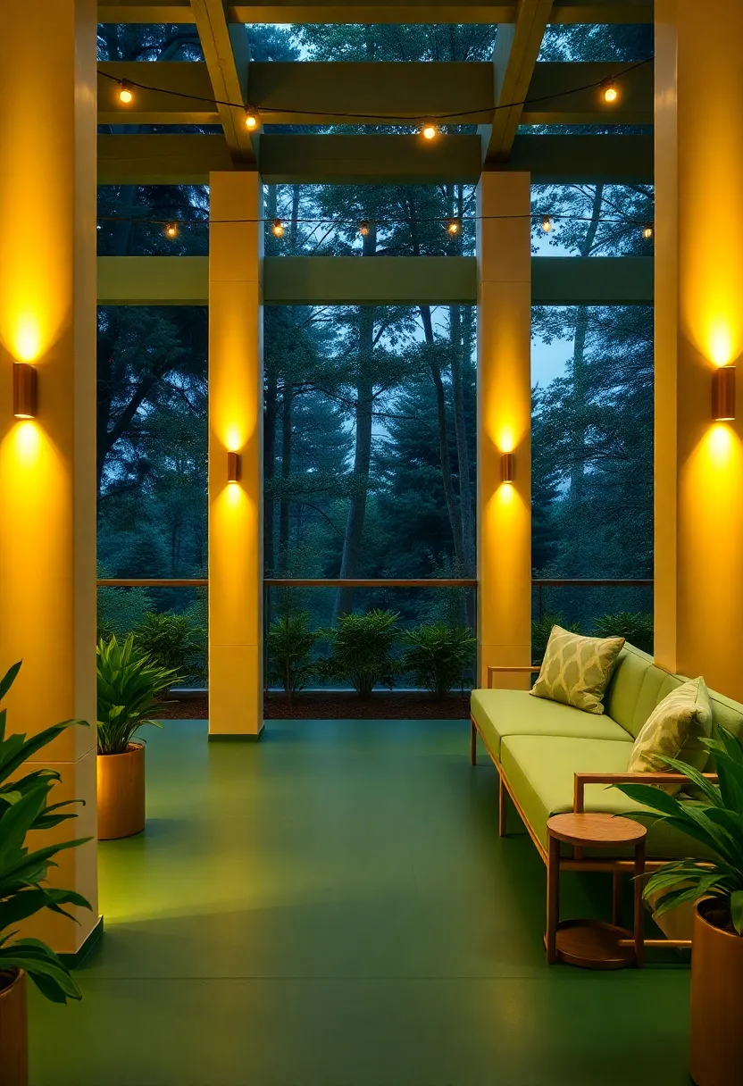 Ambient lighting: Captivating Gold-Hued Fixtures for Nighttime Charm