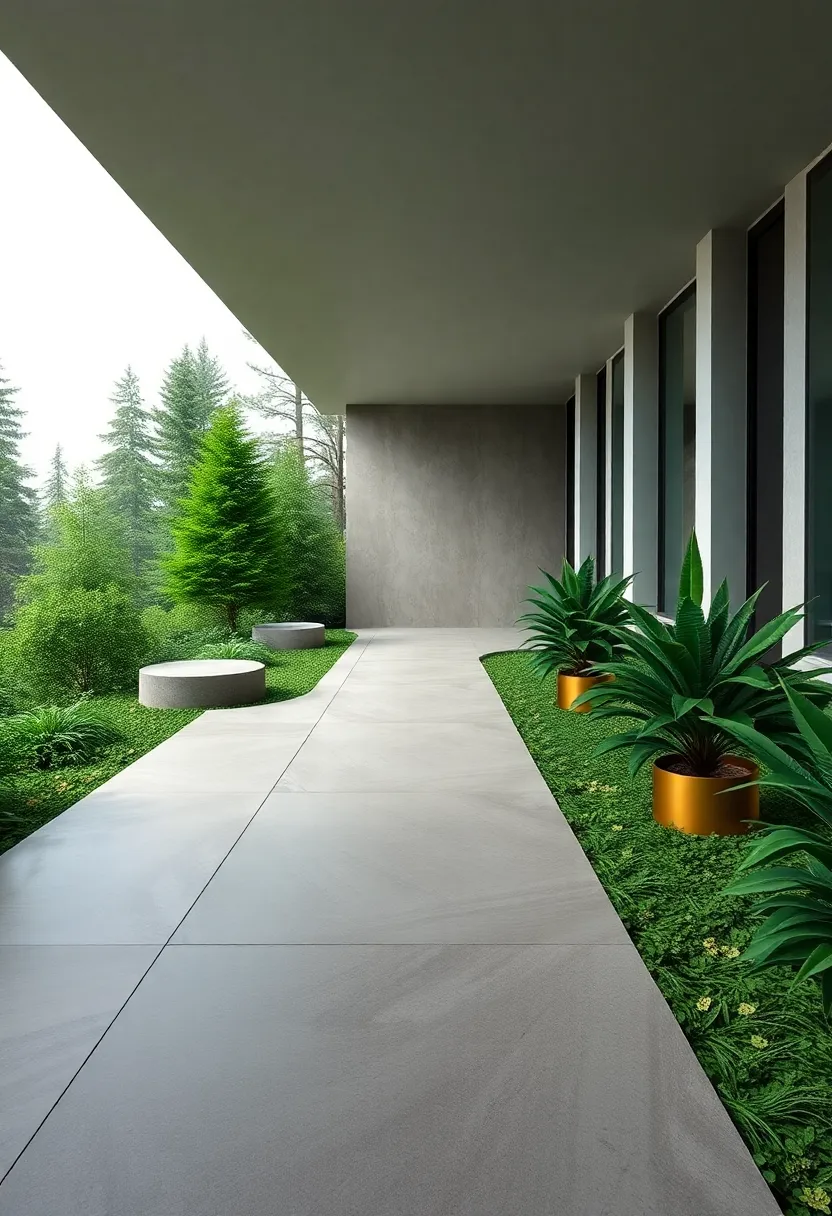 Creating Pathways: Gold Accents to Guide through Natural Settings