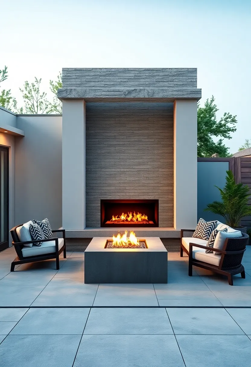Modern Fireplaces: install a contemporary outdoor⁤ fireplace that acts as⁣ an eye-catching centerpiece, perfect for chilly ​nights ​and cozy conversations