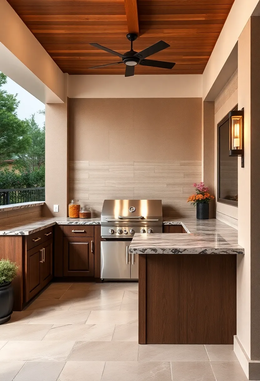 Gourmet ⁢Outdoor ⁤Kitchen: Equip ​your patio with ⁢a ‍high-end outdoor kitchen featuring a ‌built-in grill, granite countertops, and custom ⁣cabinetry⁤ for the ultimate culinary experience