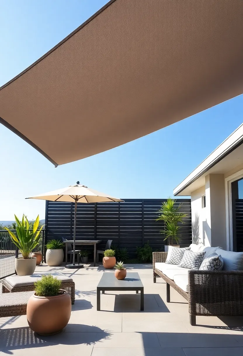 innovative Shade‍ Solutions: Add retractable awnings or ⁤stylish umbrellas to ensure comfort during sunny days while enhancing the overall aesthetic ‍of⁣ your patio