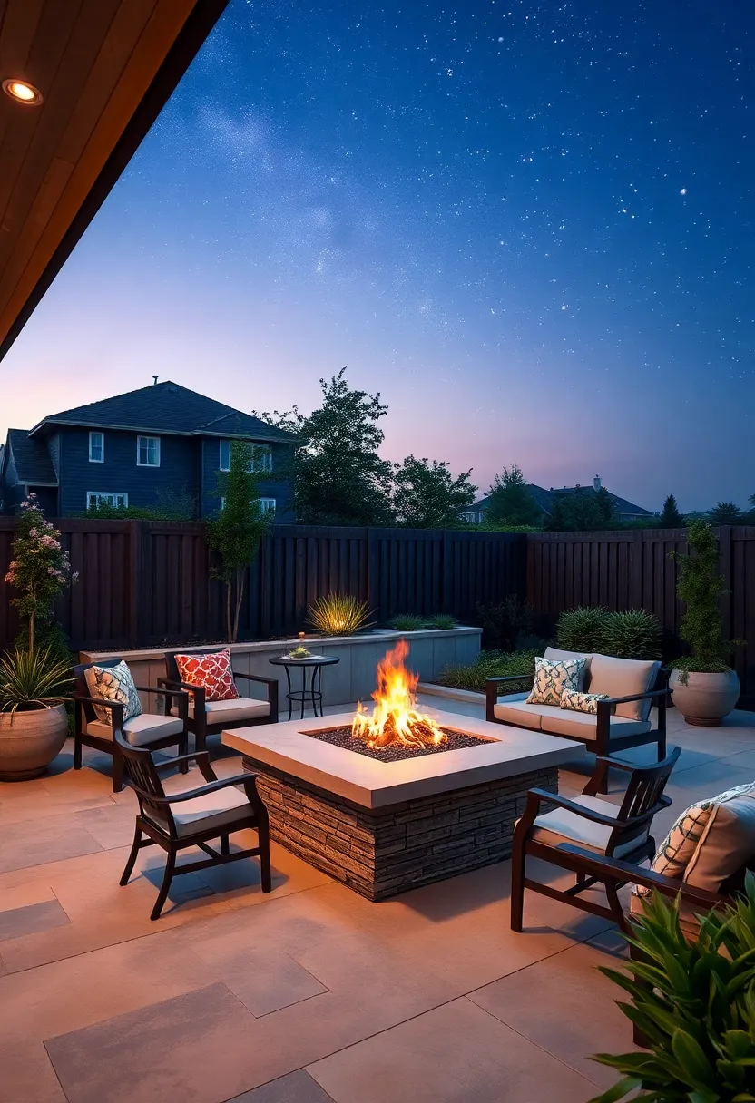 Fire‍ Pit Finesse: Enhance​ your outdoor ambiance with a‍ modern fire ‌pit, offering warmth and⁢ a focal point for evening‍ gatherings under the stars