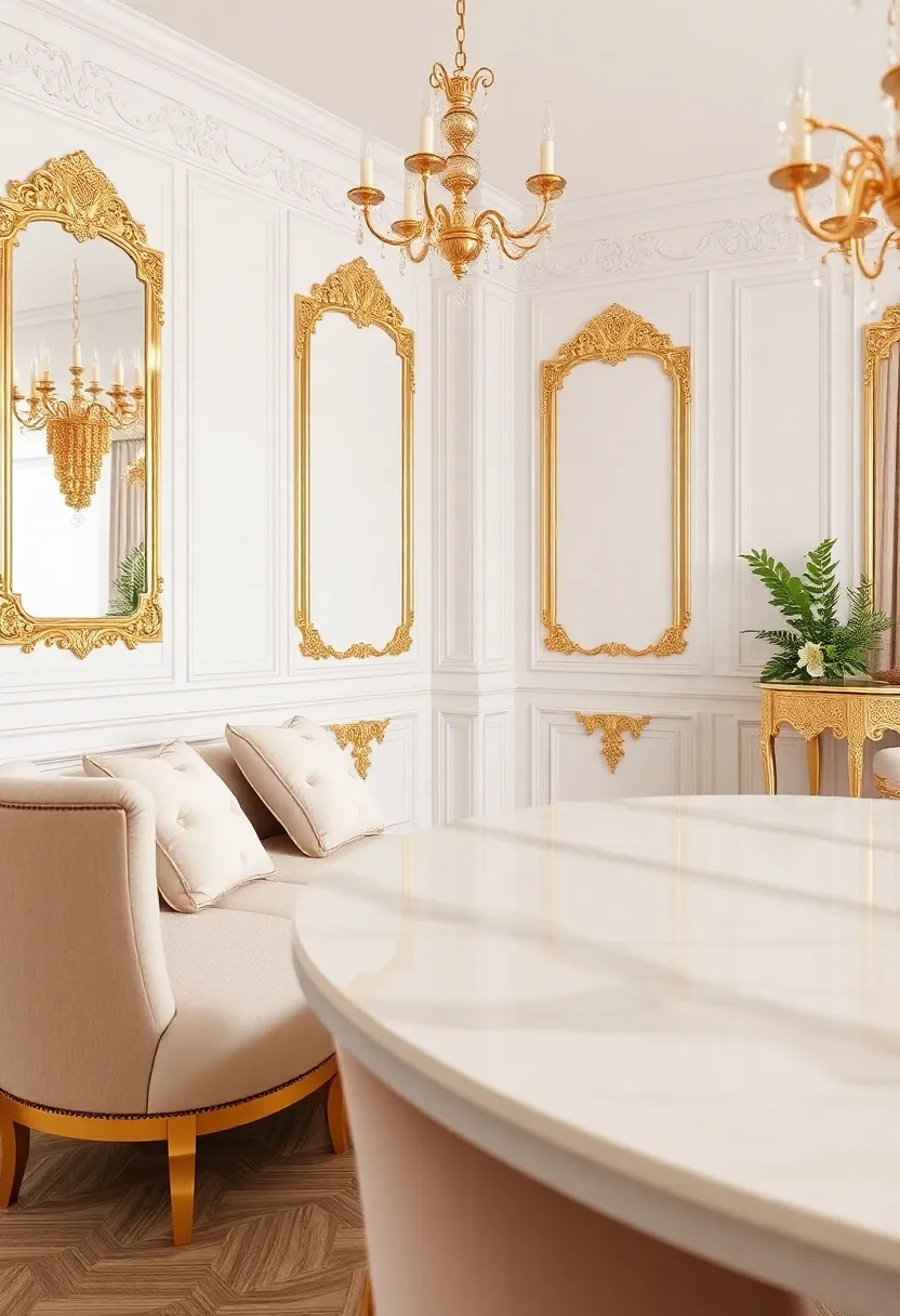 Gilded‍ accents: A Nod ⁢to the‌ Glamorous ​Details of Yesteryear