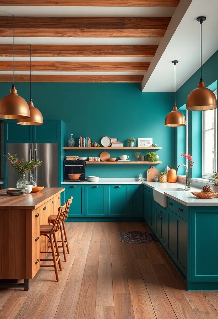 Bold Color⁢ Palettes Blending vibrant Hues for a Lively Maximalist Eclectic ⁣Kitchen ‌Atmosphere