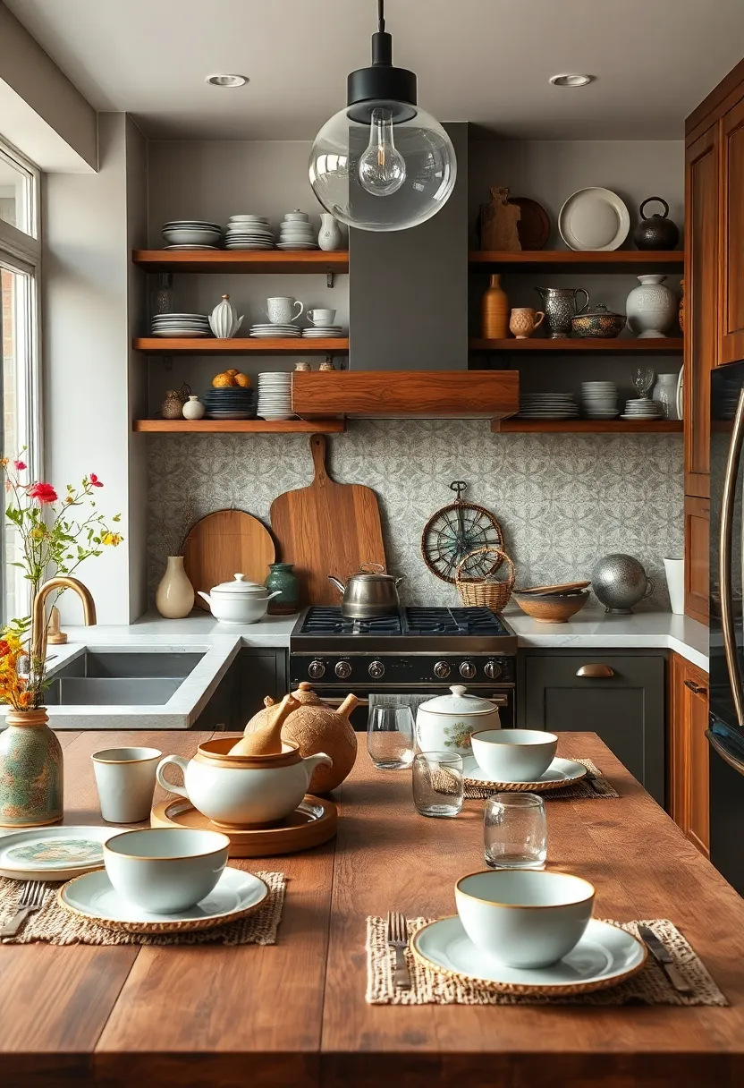 Curated Collections of‍ Vintage Tableware Displayed as Functional Art in ⁢the Kitchen