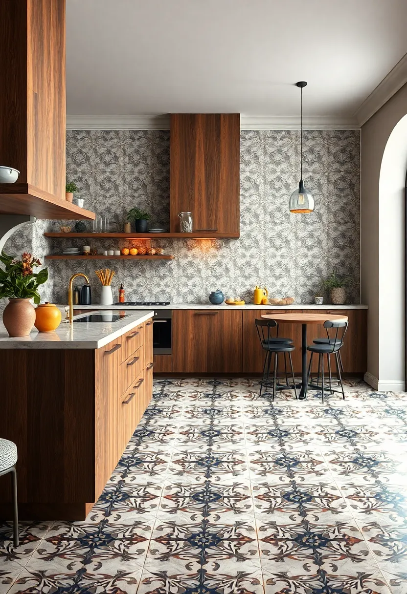 Maximalist Floor Designs Featuring Bold Tiles and ⁤Intricate Patterns for‍ Kitchen Impact