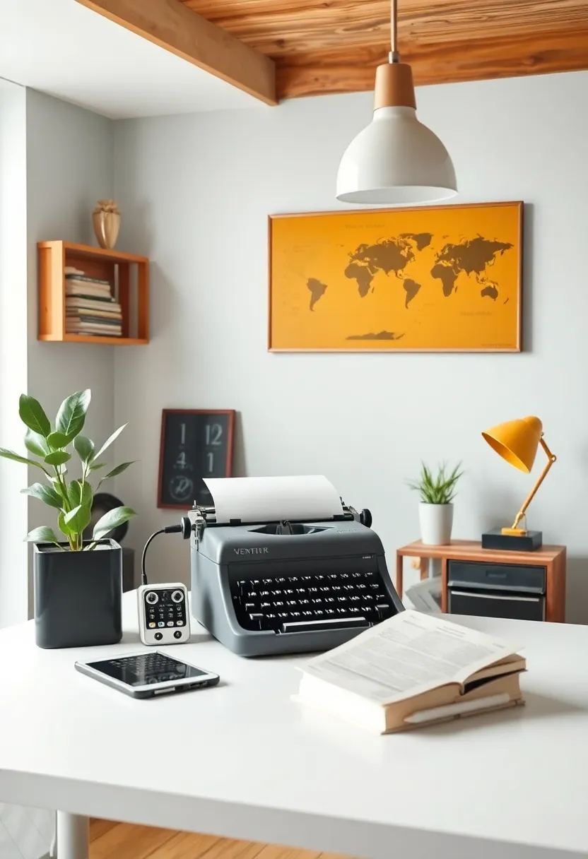 Vintage Tech Decor: utilize vintage⁢ typewriters or retro tech gadgets as decorative‌ elements that pay homage to the creative⁤ processes of the past