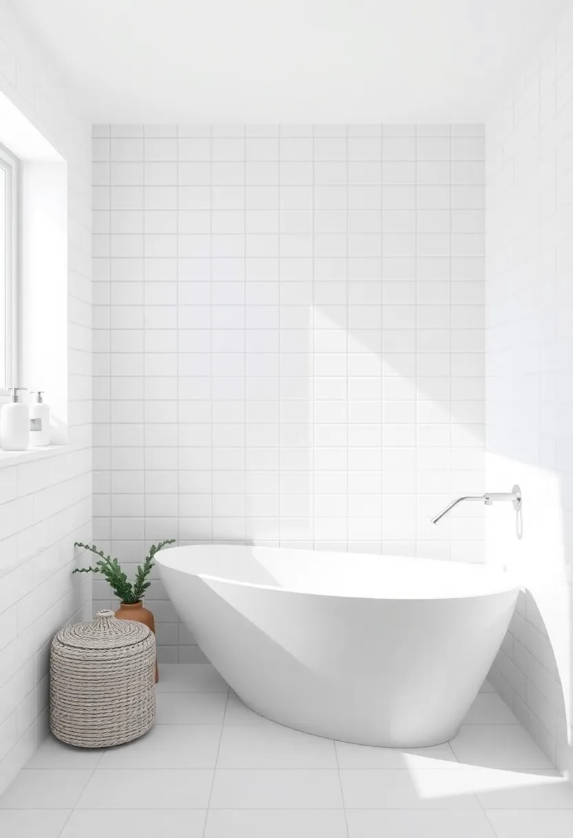 Embracing⁣ the Minimalist Aesthetic with Pristine White Tiles