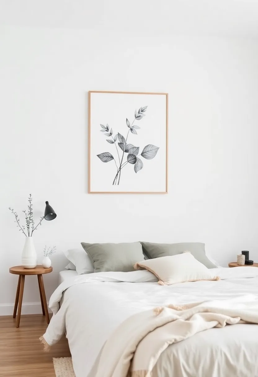 Functional Artwork: Choose minimalist wall art that⁣ resonates with ​serenity, such as abstract ⁢prints or nature-inspired pieces, to enhance the room’s calm vibe