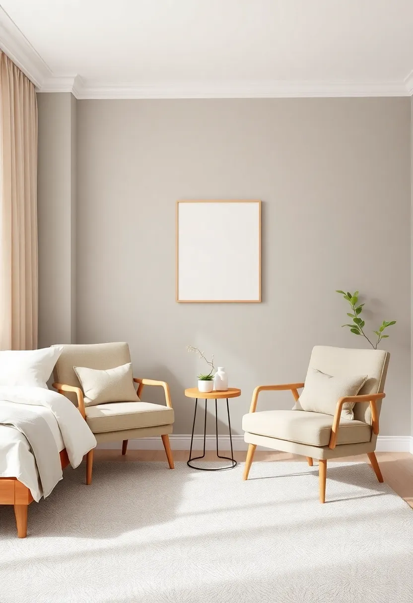 Simple Accent⁣ Chairs: Choose minimalist accent chairs that⁤ provide comfortable seating​ without taking up ‌too much visual or physical space