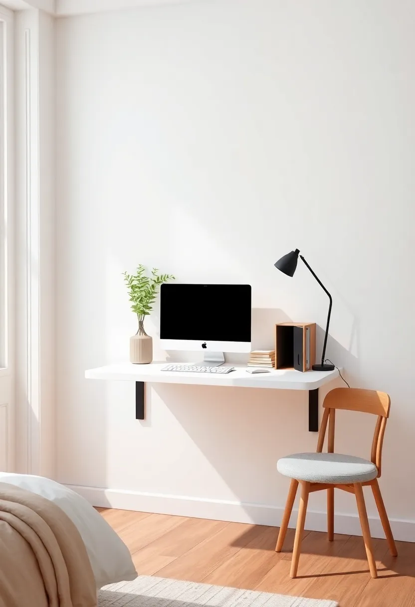 Wall-mounted Desk: If you need a ⁢workspace, ‍opt‌ for a sleek wall-mounted‌ desk that can‌ be folded away when not ⁤in ​use to save⁤ space