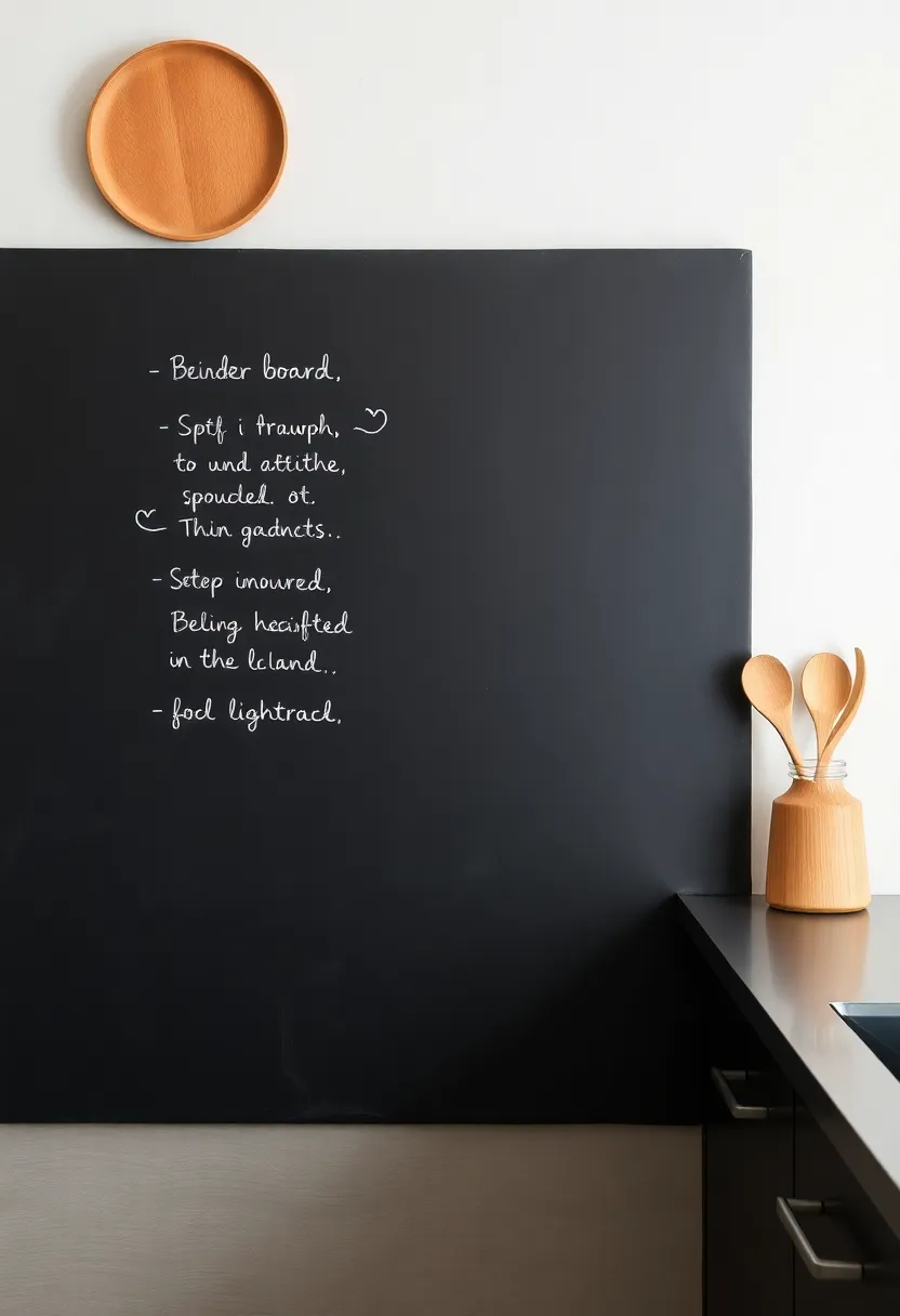 Black Slate Boards: Utilize black slate boards as a canvas for minimalist chalk art or menus, adding an element of creativity and versatility