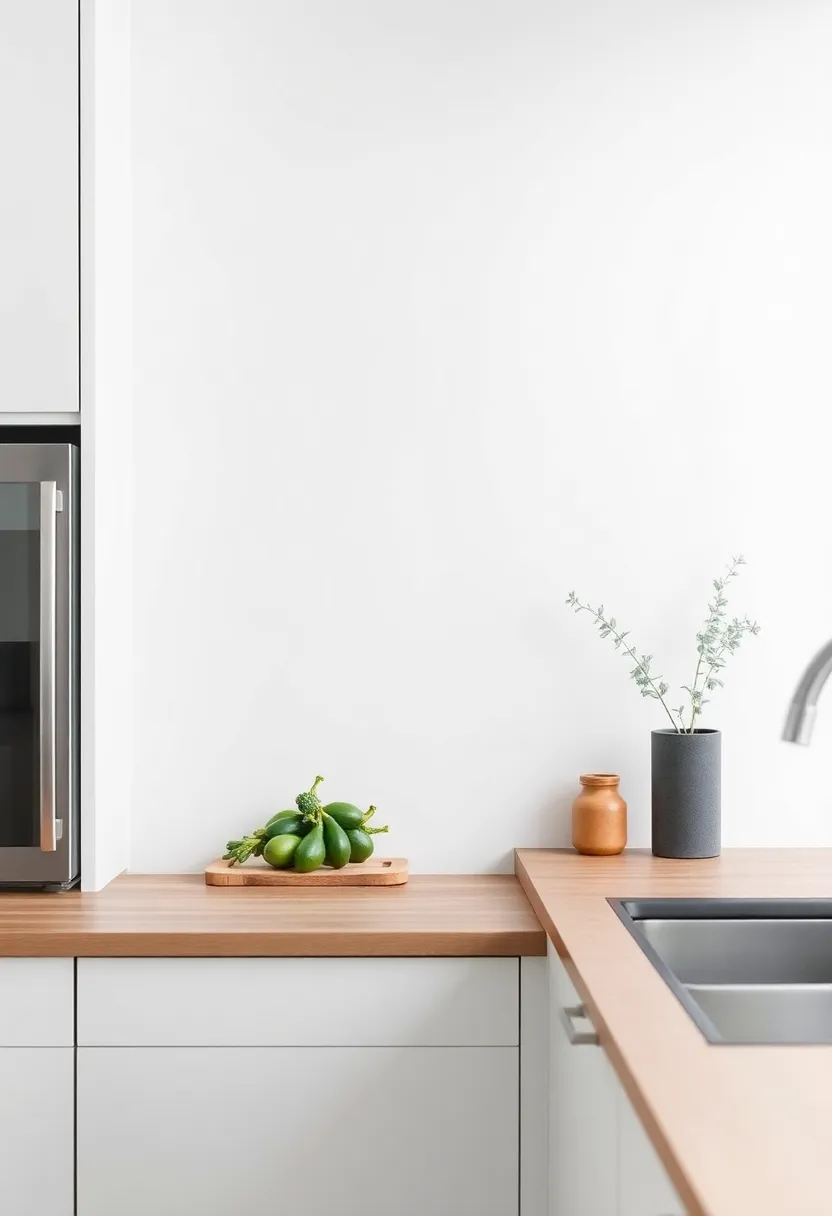 Negative Space Artwork: Incorporate art that uses negative space creatively,emphasizing simplicity and clarity,perfect for a serene kitchen backdrop