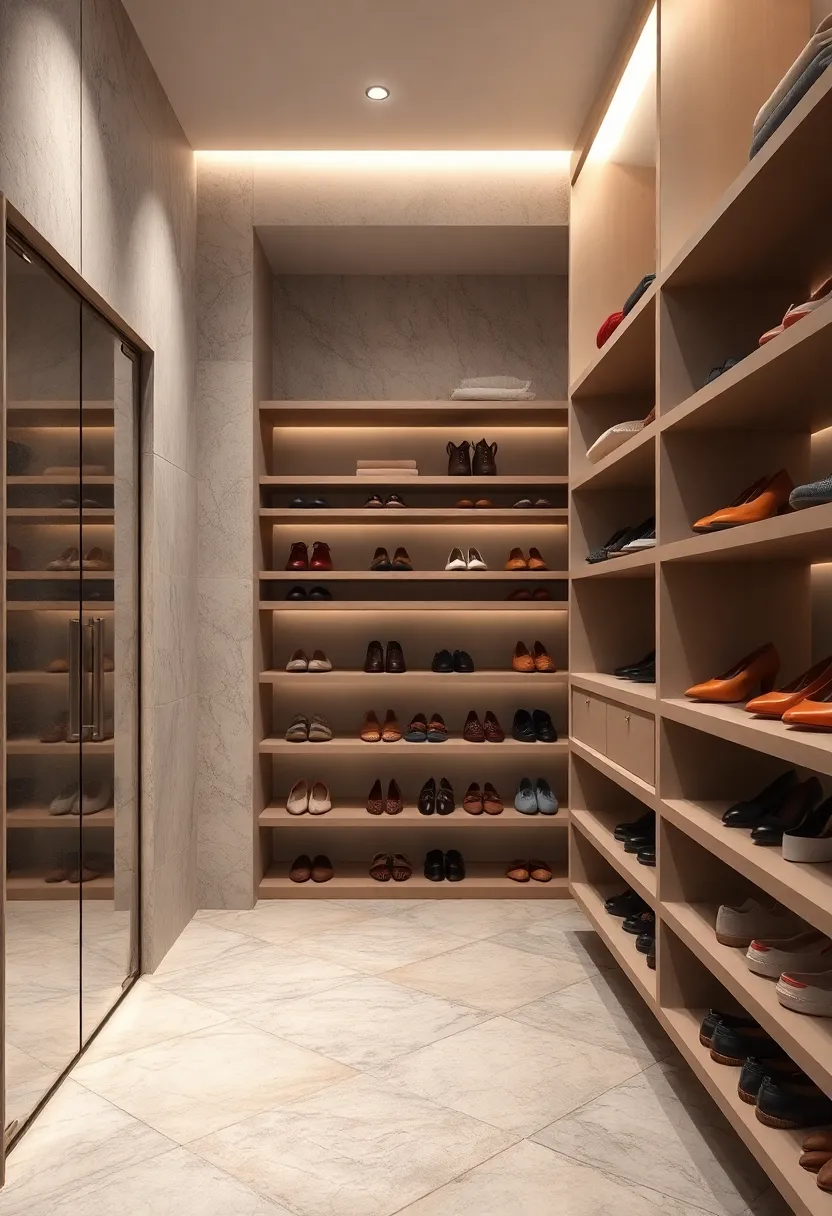 streamlined shoe cubbies that keep footwear organized and visually appealing