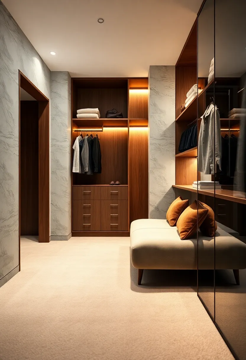 Soft, neutral carpeting that adds comfort and complements the minimalist aesthetic