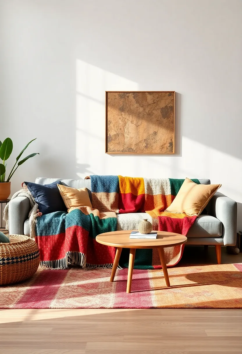 Inspired by Textiles: ‍A patchwork design featuring an⁢ array of fabrics⁣ and⁢ textures, this throw tells a story and adds character to your living room setup