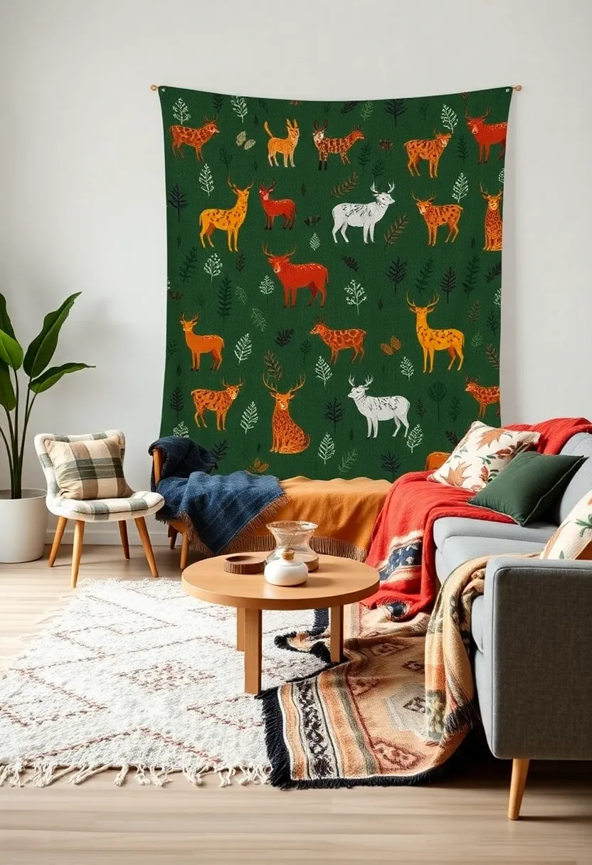 Woodland whimsy: Featuring playful animal prints against⁣ a forest green ‌background, this ‍throw adds a touch of whimsy and nature-inspired charm