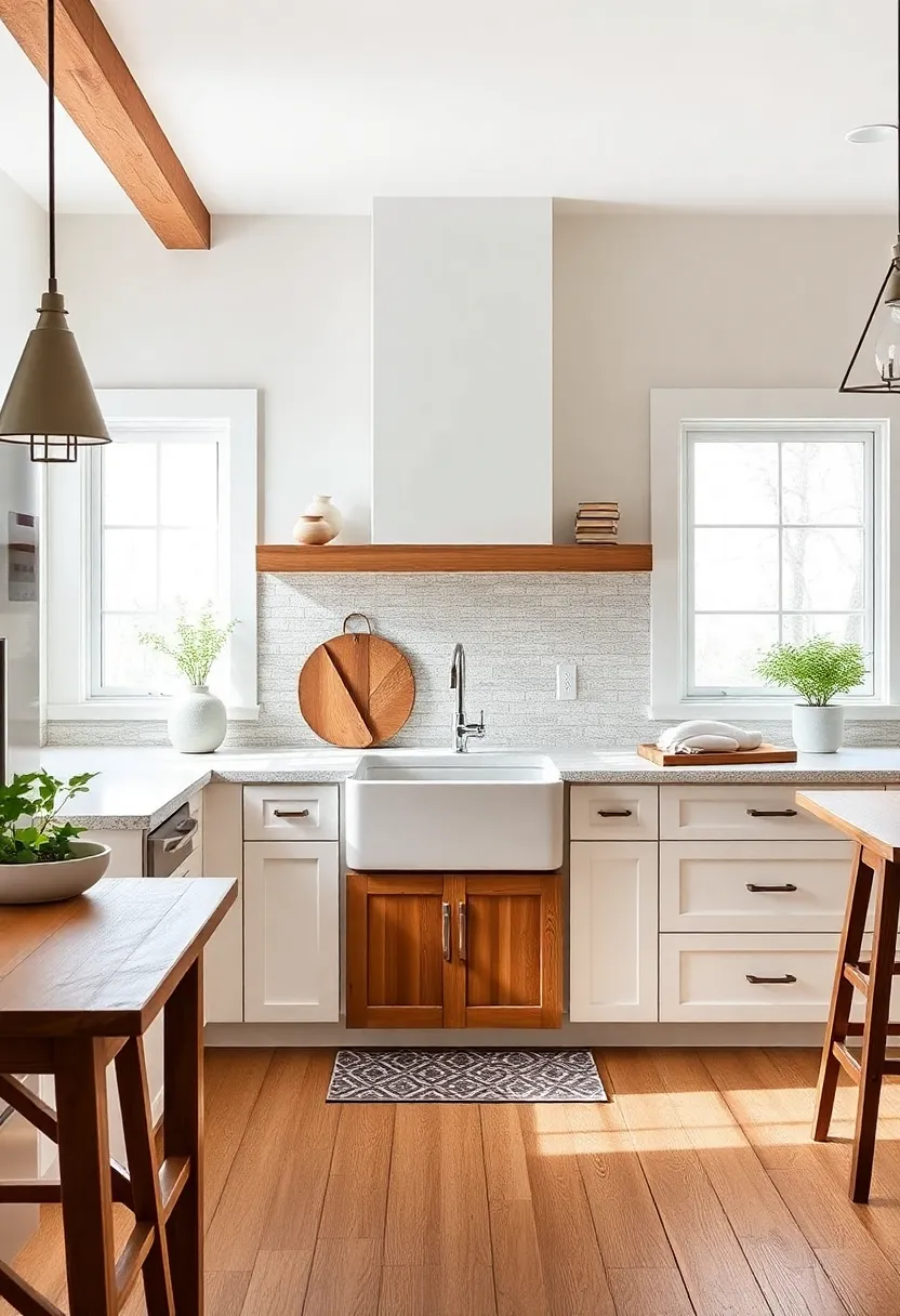 Rustic Materials‌ Combined with Modern Touches for a Cohesive Look