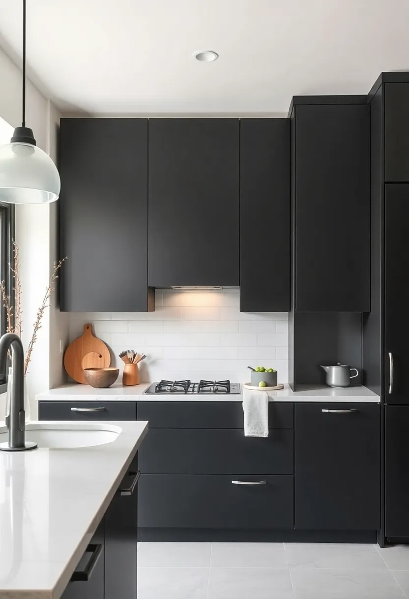 Chalkboard Finish: Get creative with cabinets finished in chalkboard paint, perfect for jotting down recipes or grocery lists