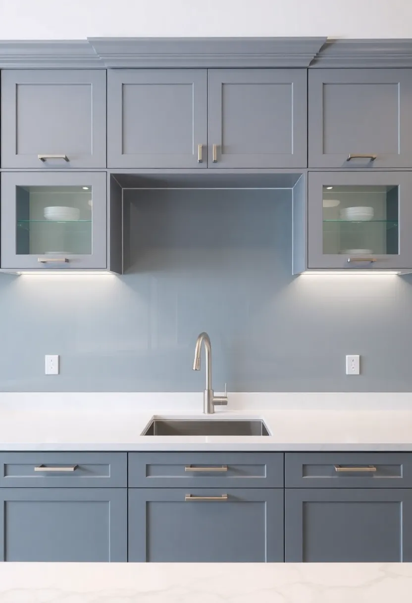 Elegant Crown Molding: Elevate your cabinets with elegant crown molding that adds a touch of sophistication and completeness to your kitchen