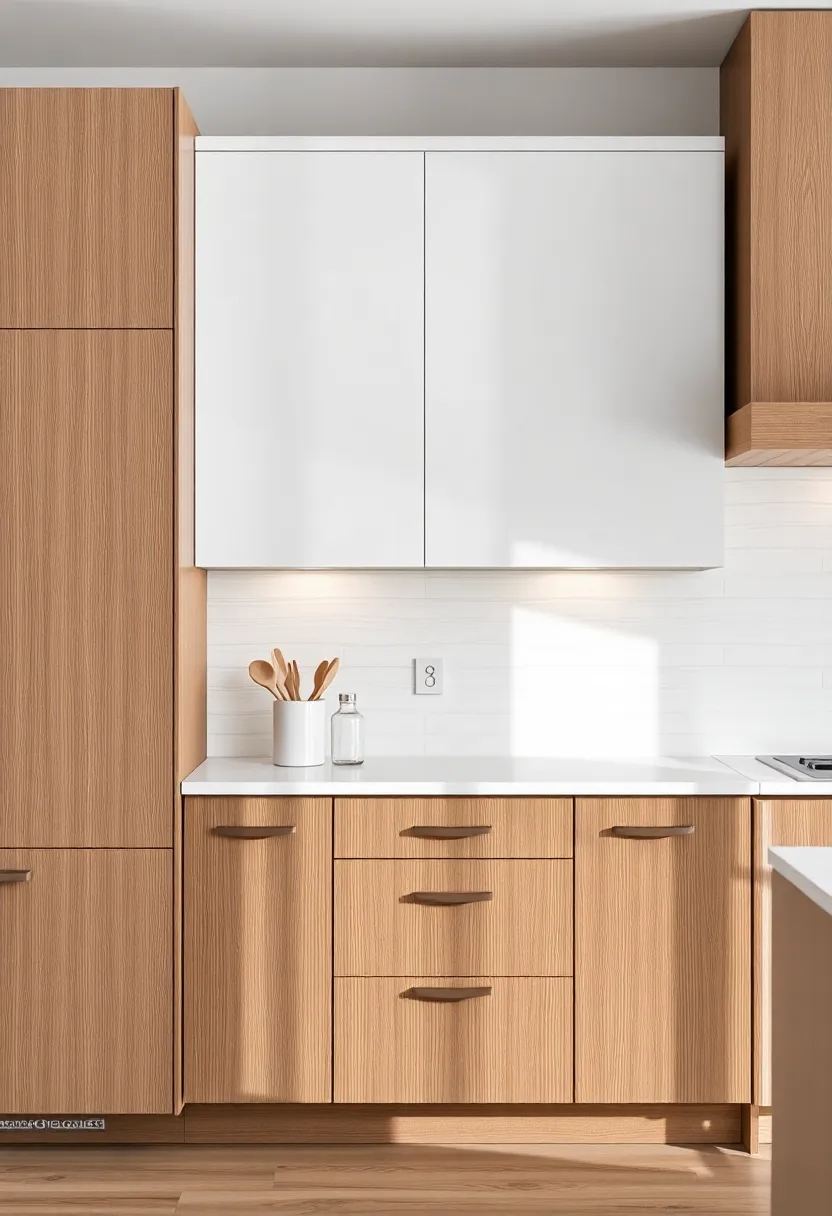 Textured Surfaces: Explore cabinets with unique textures—like shiplap or ridged panels—that add depth and interest