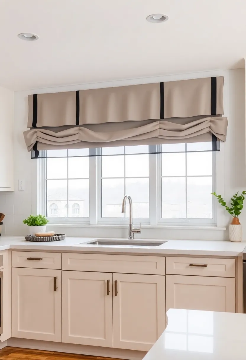 High-Contrast Velvet and Cotton Blend Valances Forming a Sophisticated Layered Look