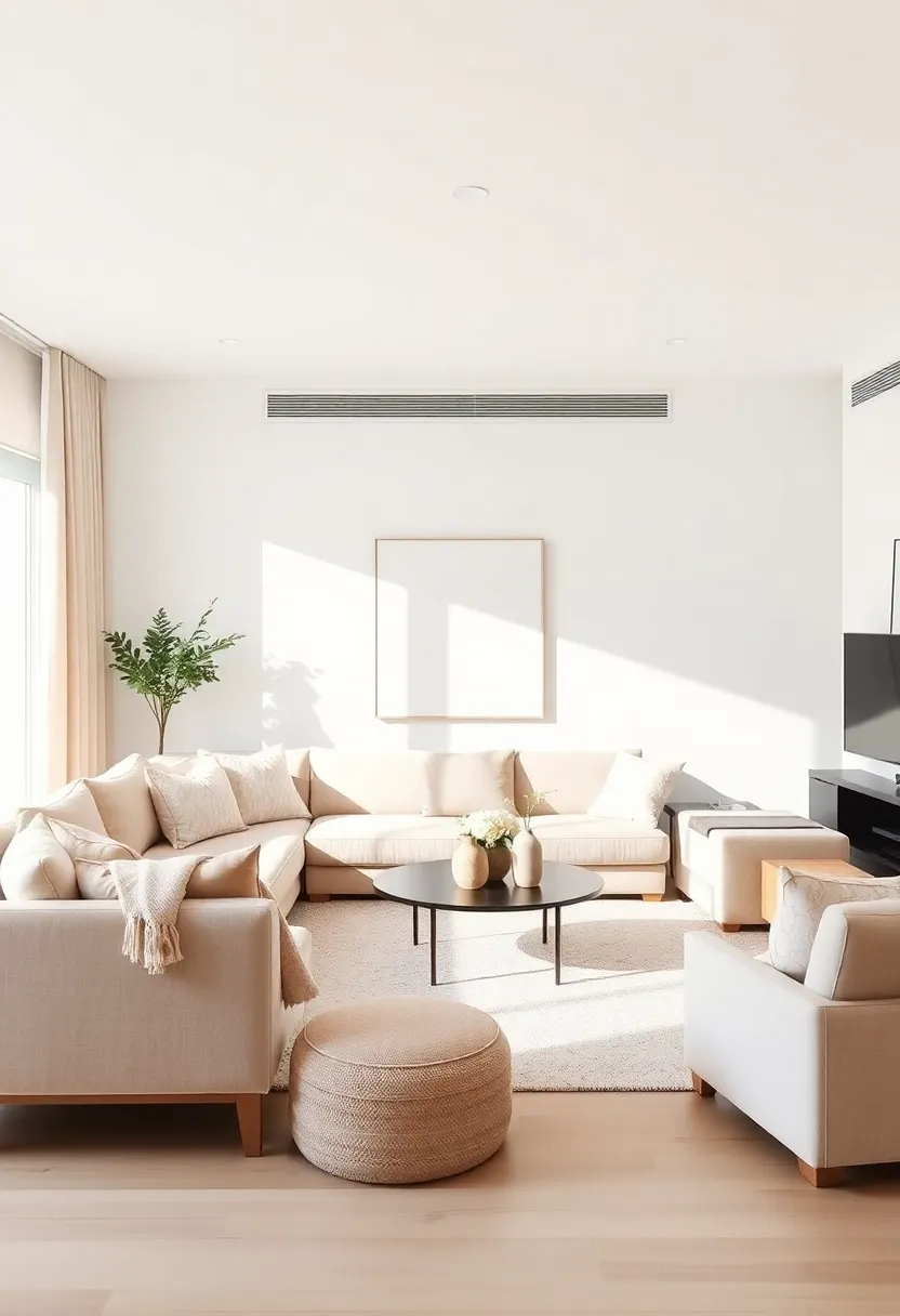 Monochromatic Palette: Play with shades of beige,cream,and taupe to keep the space serene and visually cohesive,inviting tranquility and comfort