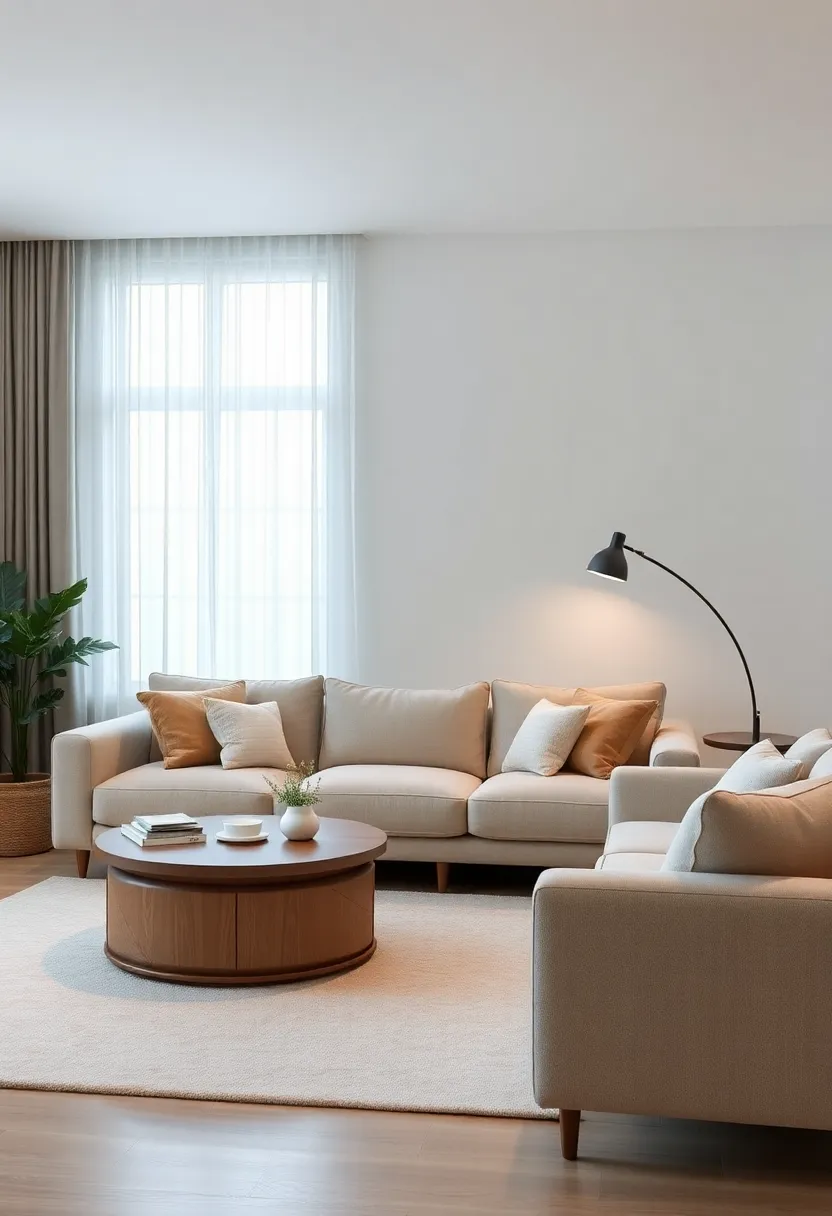 Multi-functional Furniture: Select plush furniture pieces that offer storage options, keeping the space tidy while still feeling inviting and warm