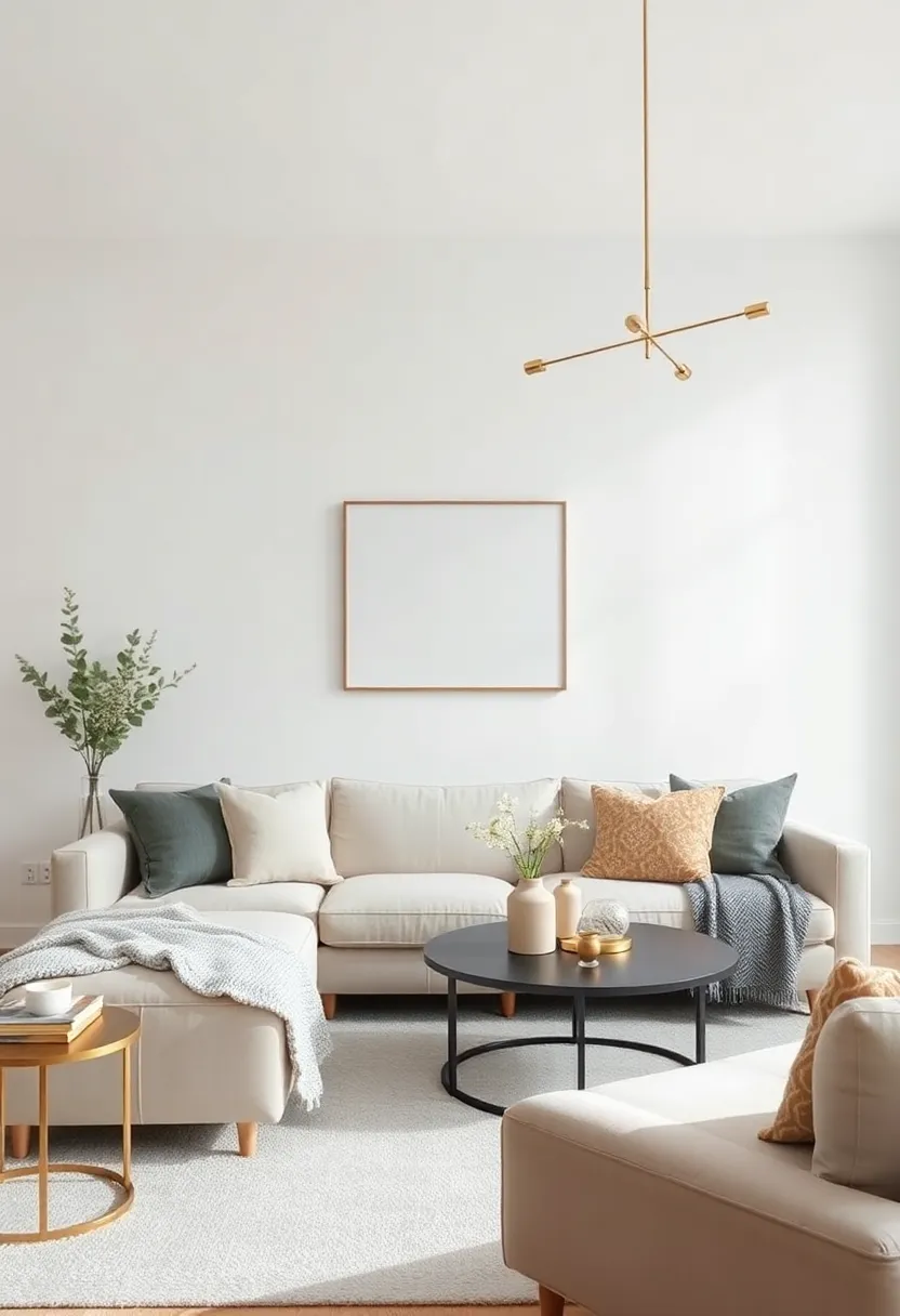 Statement Armchair: Opt for a plush accent chair in a neutral tone to create a cozy reading nook while adding a layer of style to your living room