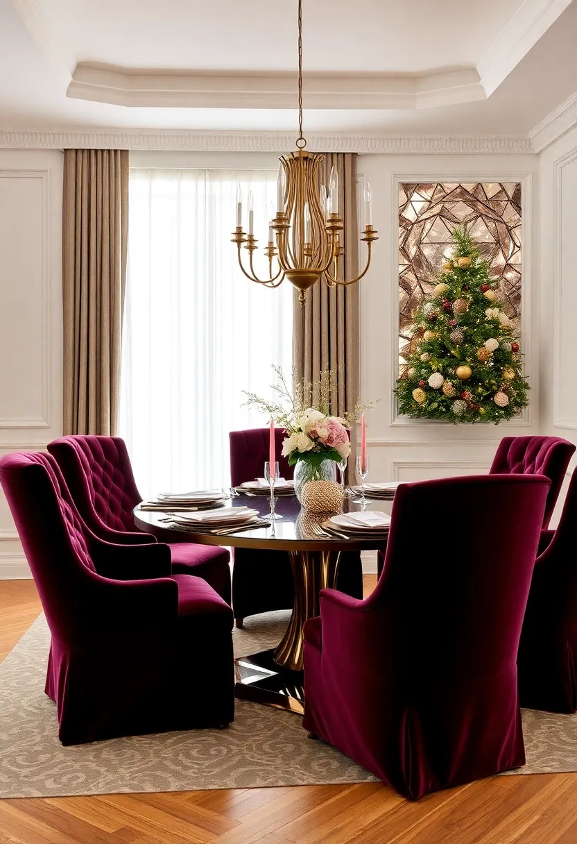 Velvet Upholstered Chairs: Add a touch of luxury with deep-colored velvet chairs that invite guests to sit down and stay a while, enhancing both comfort and style
