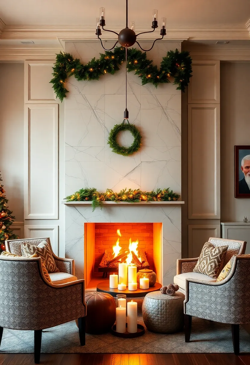 Cozy Fireplace touch: If your dining room features a fireplace, arrange seating that allows guests to enjoy the warmth and ambiance it provides