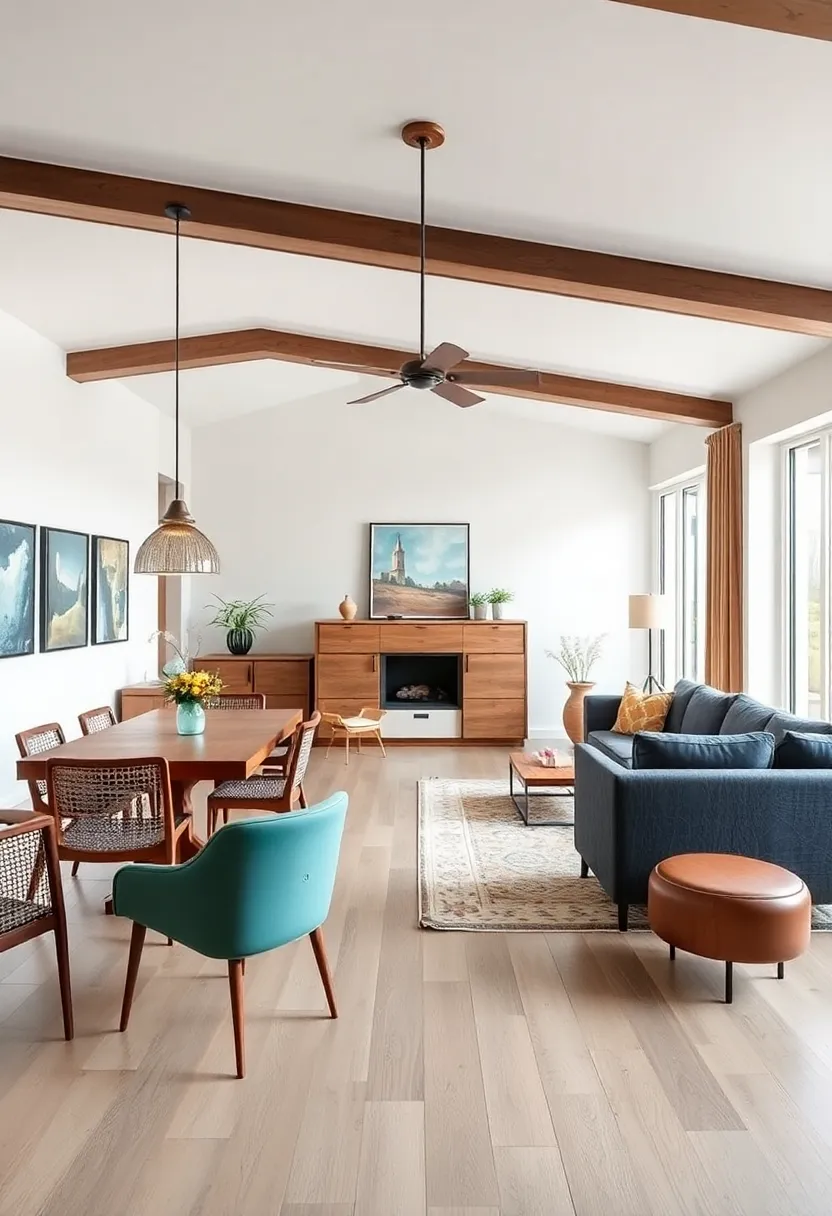 Vintage ⁢Meets Modern: Celebrate eclectic designs that skillfully blend vintage furniture pieces with modern touches, creating​ a unique open-concept ambiance