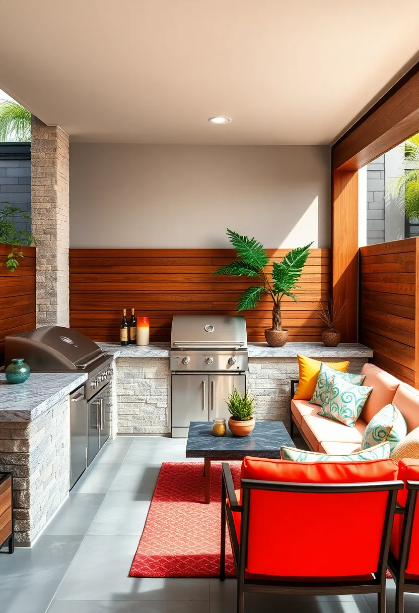compact Corner Setups: Maximize small yards by utilizing corners with space-saving L-shaped counters and built-in grills