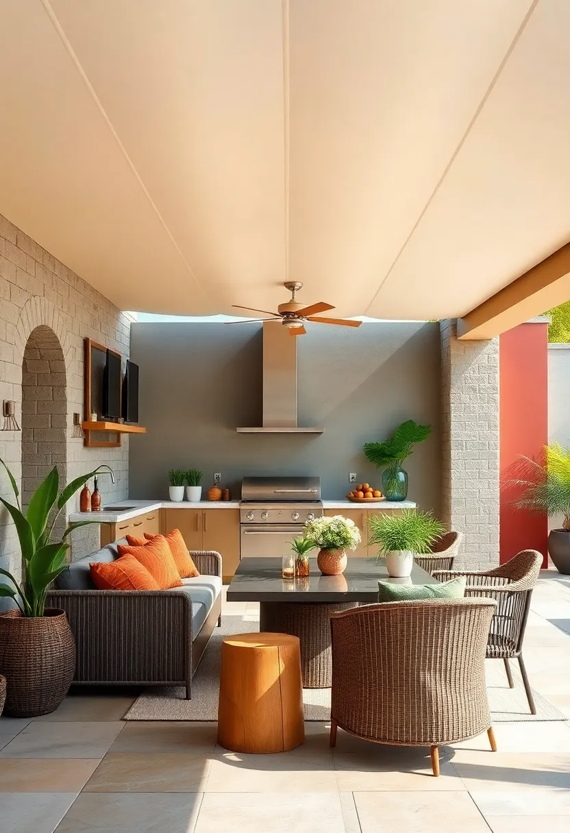 Shade Canopies with Retractable Options: Protect from sun and rain while maintaining flexible coverage for different weather conditions