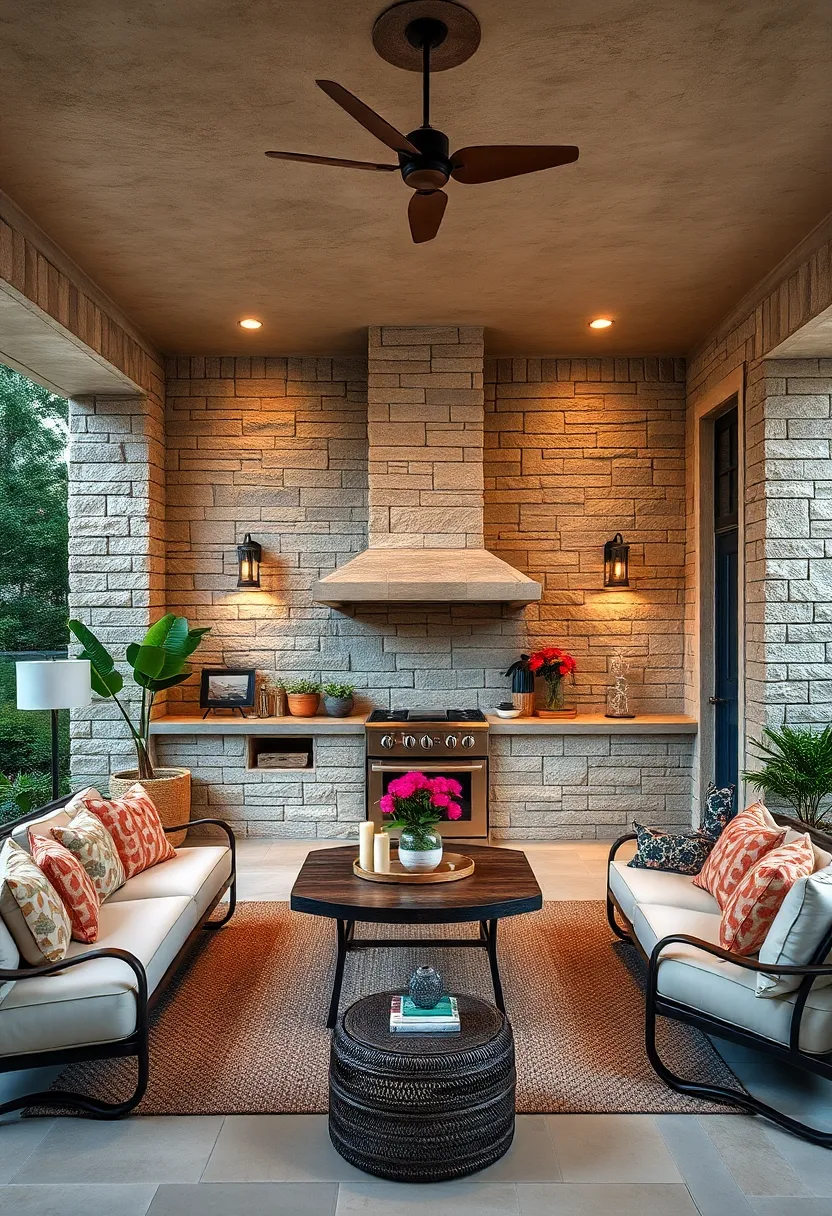 Brick and Stone ⁣Hybrid Walls: Combine brick and stone for textured walls that introduce character ⁤and vintage flair