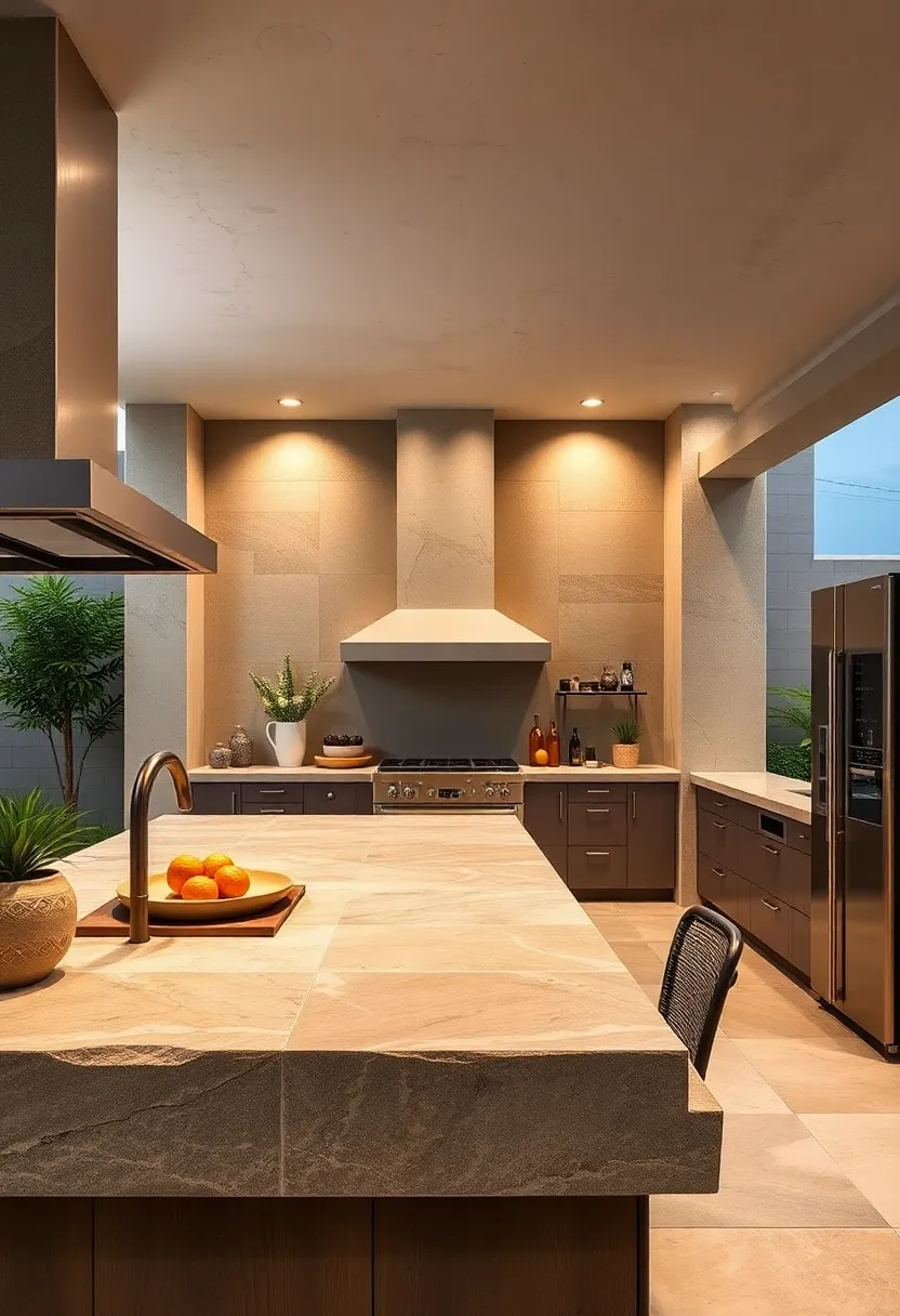 Chiseled Sandstone Edges:⁣ Give your countertops a handcrafted ‌look with chiseled edges in fine sandstone