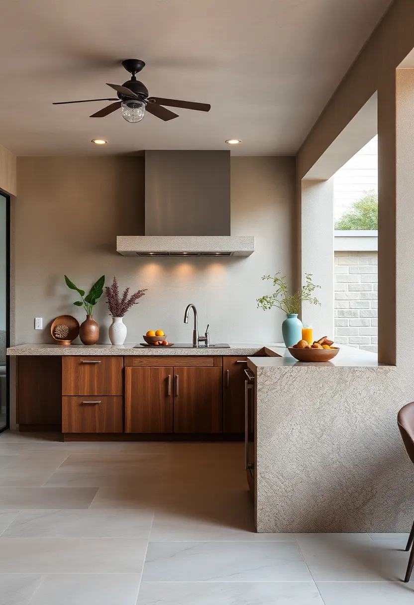 Granite Prep⁣ and Serving Station: Utilize granite’s resistance to heat and scratching for an ultra-functional prep station